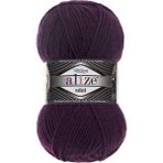 Alize Süperlana Midi El Örgü Ipi 5 Adet 100 Gram 111 Mürdüm