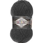 Alize Superlana Midi (İnce) Örgü Ipi - 196 Koyu Gri Malanj - 100 Gr. 170 Mt. Ip