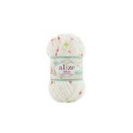 Alize Velluto Mini Colors Benekli Kalın Kadife El Örgü İpi 8114