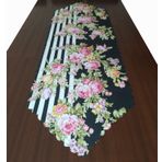Alkan Homes Gül Desenli Dijital Baskılı Dekoratif Runner