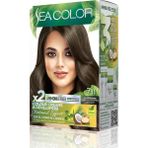 Alkar Ticaret Amonyaksız, Vegan, Doğal, Besleyici Kalıcı Saç BOYASI%100 Beyaz Kapama (1 Paket 2 x 50 ml Boya & Oksidan) (Yoğun Küllü Kumral 7.11) - Option-1