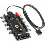 Alkatronik 10LU Fan Kontrol Kartı Fan Çoklayıcı 4pin 3pin Pwm Fan Hub 10PORT