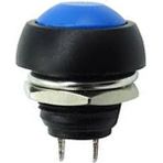 Alkatronik 12MM PBS-33B 2 Pin Push Buton Mavi On Off 1A 250V Mini Yuvarlak Su Geçirmez Anahtar Momentary Switc