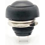 Alkatronik 12MM PBS-33B 2 Pin Push Buton Siyah On Off 1A 250V Yuvarlak Su Geçirmez Anahtar