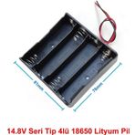 Alkatronik 18650 4lü Pil Kutusu Seri 4 Adet 14.8v Seri Lityum Lion Batarya Yuvası Mobil Güç Kaynağı Powerbank