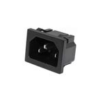 Alkatronik 220v 15a Ac Erkek Power Giriş Soketi C14 3 Pin Panel Montaj Tip Güç Kablo Bağlantı Konnektörü