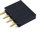 Alkatronik 4 Pin Tek Sıra Dişi Header 180 Derece 1x4 Pin 2.54MM Soket Konnektör
