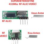 Alkatronik 433MHZ Rf Alıcı Verici RX470C + WL102 + Antenler 20 - 200 Metre