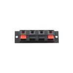 Alkatronik 4lü Hoparlör Terminal Soketi Panel Montaj Tip Yaylı Speaker Ses Kablo Bağlantı Birleştirme Konnektör