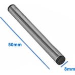 Alkatronik Çelik Sensör Başlığı 8x50mm Kılıf Sıcaklık Isı Sensör Kutusu Metal Tüp Boru (10 Adet)