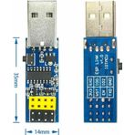 Alkatronik Esp-01 Ch340 Usb Bağlantı Adaptörü Uyumlu Reset Butonlu Esp01 Esp8266 Esp-01s Wifi Modül Ayar