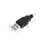 Alkatronik Kutulu Usb Type A Erkek Soket Usb 2.0 4 Pin Plastik Kapak Dıy Tip Elektronik Cihaz Usb