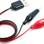 Alkatronik Usb Krokodil Çevirici Kablo - 5V Kaynak Test Kablosu 60Cm Max 2A