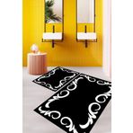 Alkilim Dijital Baskılı Kaymaz Taban Yıkanabilir Ikili Banyo Paspası Banyo Halısı Klozet Takımı Akkz-ht-866