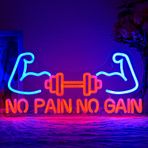 Alkkign No Pain No Gain Spor Salonu Dekoru için Neon Tabela Spor Salonu Neon İşaret Işık Dambıl LED İşaret Halter LED Işıklar Kas Neon Işık Fitness Kulübü Spor Salonu Fitness Kulübü için Neon