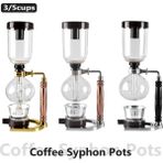 Alkol Lambası 3/5 Bardak Sifon Tencere Yüksek Kaliteli Kahve Su Isıtıcısı Pot Seti Filtre Sifon Kahve Makinesi Çay Sifon Isıya Dayanıklı Ev Pot (Yurt Dışından) - Renkli - Coffee Pots