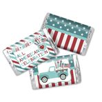 All American Celebration Mini Çikolata Şeker Bar Çıkartma Sargısı, 45 3,6 cm x 6,6 cm Amanda Creation'dan Etiketler, Parti Hediyeleri için Harika