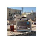 All Avcill 301 Şarjlı Nostaljik Görünümlü Fenerli Radyo Bluetoothlu Mp3 Çalar Radyo Müzik Kutusu Koyu Kahve