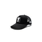 all hats Harf Patch Detaylı Fileli Siyah Şapka | Günlük Kullanıma Uygun Spor Şapka - Trucker Cap