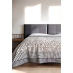 Alla Turca Çift Kişilik Modern Mozaik Desenli Pike – Gri | 200x240 cm | %100 Pamuk