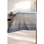 Alla Turca Çift Kişilik Modern Mozaik Desenli Pike – Indigo | 200X240 cm | %100 Pamuk - Mavi