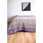Alla Turca Çift Kişilik Modern Mozaik Desenli Pike – Lila | 200x240 Cm | %100 Pamuk Mor