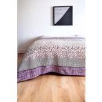 Alla Turca Çift Kişilik Modern Mozaik Desenli Pike – Lila | 200x240 cm | %100 Pamuk