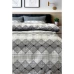 Alla Turca Tek Kişilik Ranforce Nevresim Takımı Lastikli Çarşaflı Dıamond Gri - 160 x 220 cm