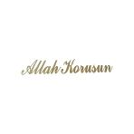 Allah Korusun Yazılı Oto Sticker Gold 14X3cm