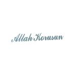 Allah Korusun Yazılı Oto Sticker Gri 14X3cm
