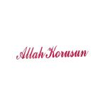 Allah Korusun Yazılı Oto Sticker Kırmızı 14X3cm