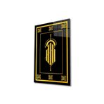 Allah Lafzı Kufi Cam Tablo İslami Dini Modern Ev Ofis Salon Hediyelik Büyük Tablo Duvar Dekoru