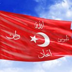 Allah - Vatan - Namus - Birlik - Ters Bayrak - Osmanlı Savaş Sancağı - 100x150 cm Bayrak