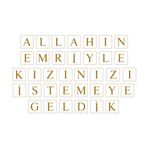 Allahın Emri etiket seti – 36 kendinden yapışkanlı çıkartma, nişan, kız isteme, hediye ve çikolata için (altın)