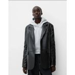 Allbucks Bershka, Suni Deri Blazer Ceket ABBRS0998 - Siyah - M