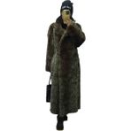 Allbucks Maksi Premium Oversize Peluş Suni Kürk Kaban ABGYM0008 - Bej - Leopar - Standart