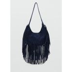 Allbucks Mango, %100 Deri Püsküllü Çanta ABMNG3770 - 25.0x15.0x1.0 cm - Lacivert
