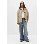 Allbucks Pull&bear Suni Deri Ceket ABPNB3742 - Bej - M