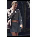 Allbucks Zara, Metalik Iplikli Crop Blazer Ceket ABZRA1041 - 07G-Gri