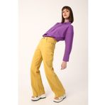 Allday 21DB70056AL0 Hardal Wide Leg Yüksek Bel Pantolon