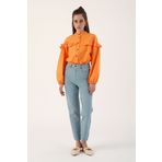 Allday 22DB76004AL7 Mavi %100 Pamuk Rahat Kalıp Mom Pantolon