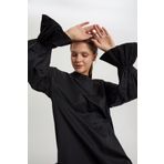Allday 23DB50139AL0 Siyah Kolu Lastikli Fırfır Detaylı Tunik