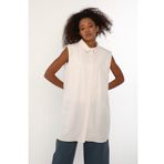 Allday BDX51084K Açık Pembe Kolsuz Basic Gömlek Tunik