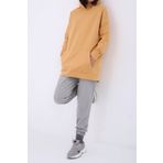 Allday BOB52074AL0 Açık Sarı Kanguru Cepli Kapüşonlu Sweat Tunik
