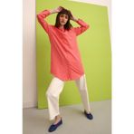 Allday Pembe Gizli Patlı Kadın Gömlek Tunik
