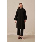 ALLDAY Siyah-Düğme Detaylı Poplin Tunik
