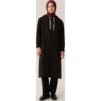 ALLDAY Siyah-Kapüşonlu Rahat Tunik