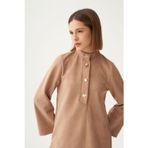 ALLDAY Vizon-Gold Düğmeli Süet Tunik