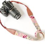 Alled Kamera Kayışı Boyun, Kamera Askı Bandı Boyun Omuz Kayışı Kemer Taşıma Kayışı Canon Nikon Sony Lumix Olympus Pentax Fujifilm için Evrensel, Çıkarılabilir Hızlı Kilit Kamera Kayışı (Deri Pembe Baskı)