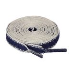 Allegra K 2 Çift Düz Ayakkabı Bağcığı Kanvas Kontrast Renk Yedek Ayakkabı İpleri Spor Ayakkabı için, Mavi Beyaz, 80cm/31.50"